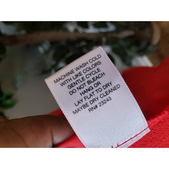 7th Avenue 2 Piece Suit Womens L/14 Red Pockets Slim Fit Notch Lapel Tie Waist - Picture 6 of 16